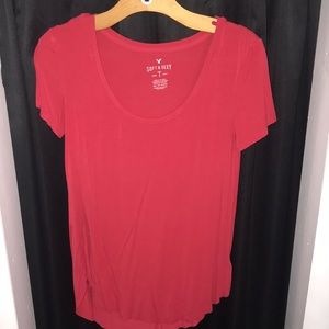 Red scoop neck tshirt!